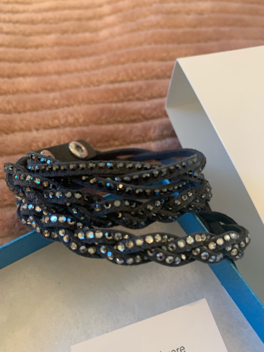 Touchstone Crystal Black Layered Crystal Wrap Bracelet - Picture 8 of 9